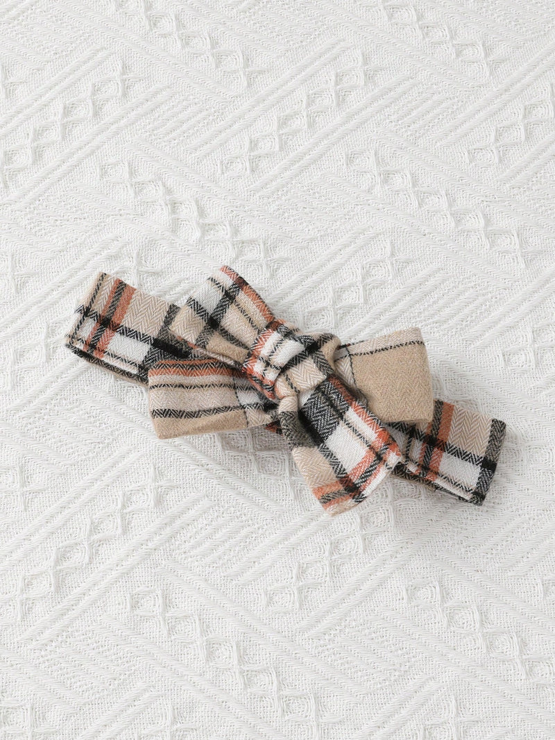 2 peças Conjunto de Top Halter Macio, Confortável e Respirável e Shorts Estampados Xadrez com Babado Vazado e Laço, Adequado para Casual, Férias, Festa e Atividades ao Ar Livre, para o Natal