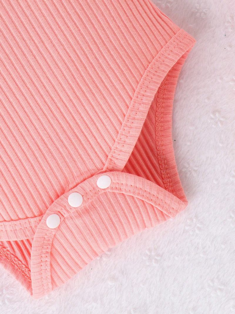 Conjunto de 2 peças de Bodysuit e shorts adoráveis para bebê menina, para o verão
