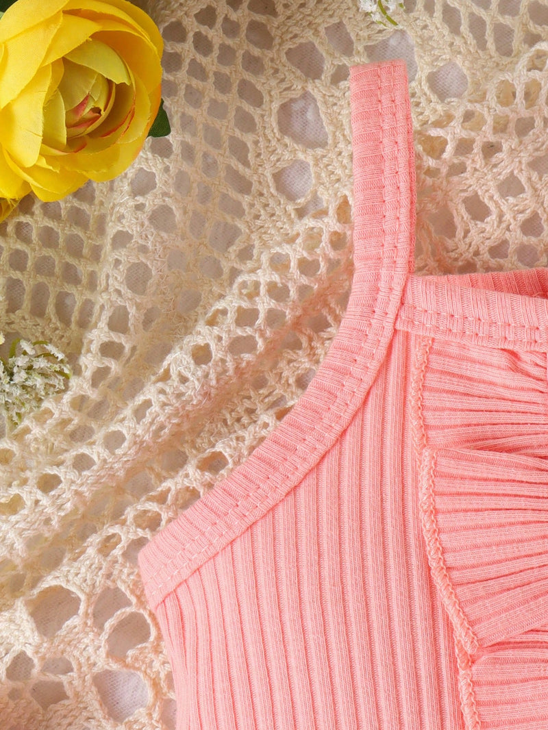Conjunto de 2 peças de Bodysuit e shorts adoráveis para bebê menina, para o verão