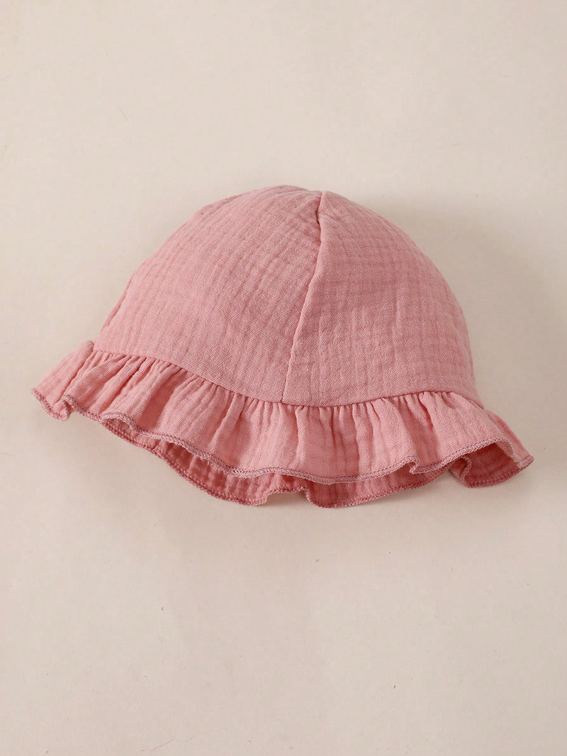 2 peças/Conjunto Vestido Infantil Feminino de Verão com Laço Pregueado Coração e Chapéu Fofo, Conjunto de Vestido Casual de Verão Confortável e Versátil