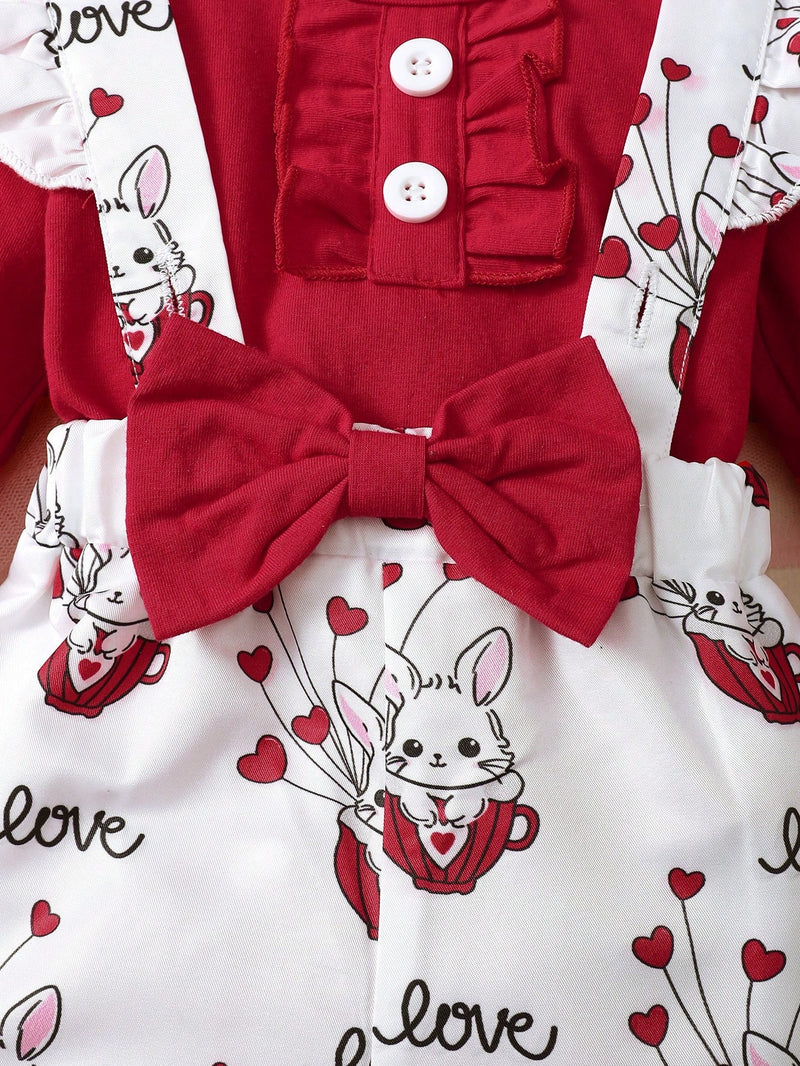 BrownBark Conjunto de roupa de bebê com 3 peças - Top de Manga Longa Amarela com Macacão de Flores e Faixa de Cabeça