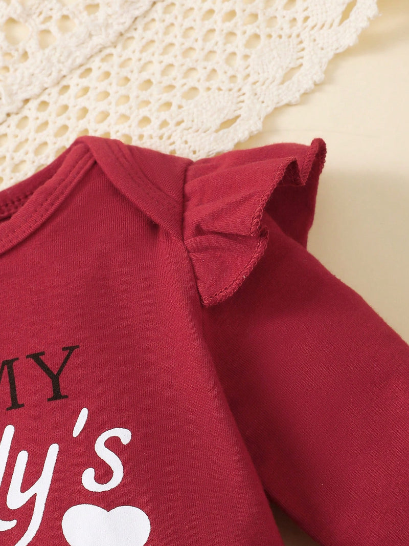 BrownBark Conjunto de 4 peças de Top e Calça e Chapéu e Faixa de Cabeça de Manga Longa com Estampa de Alfabeto para Bebê Menina na Primavera e Outono.