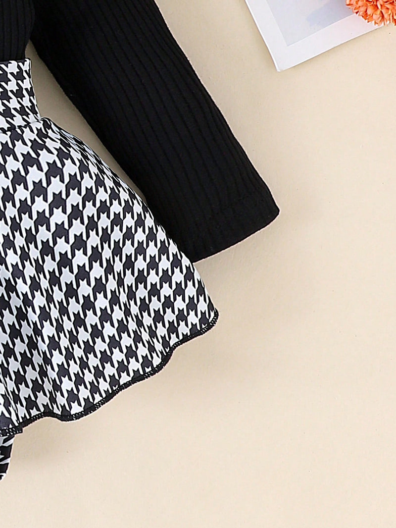 1 Peça Macacão Longo de Manga Longa com Estampa Patchwork Fofa para Bebês e Crianças Pequenas, Fino para Primavera e Outono
