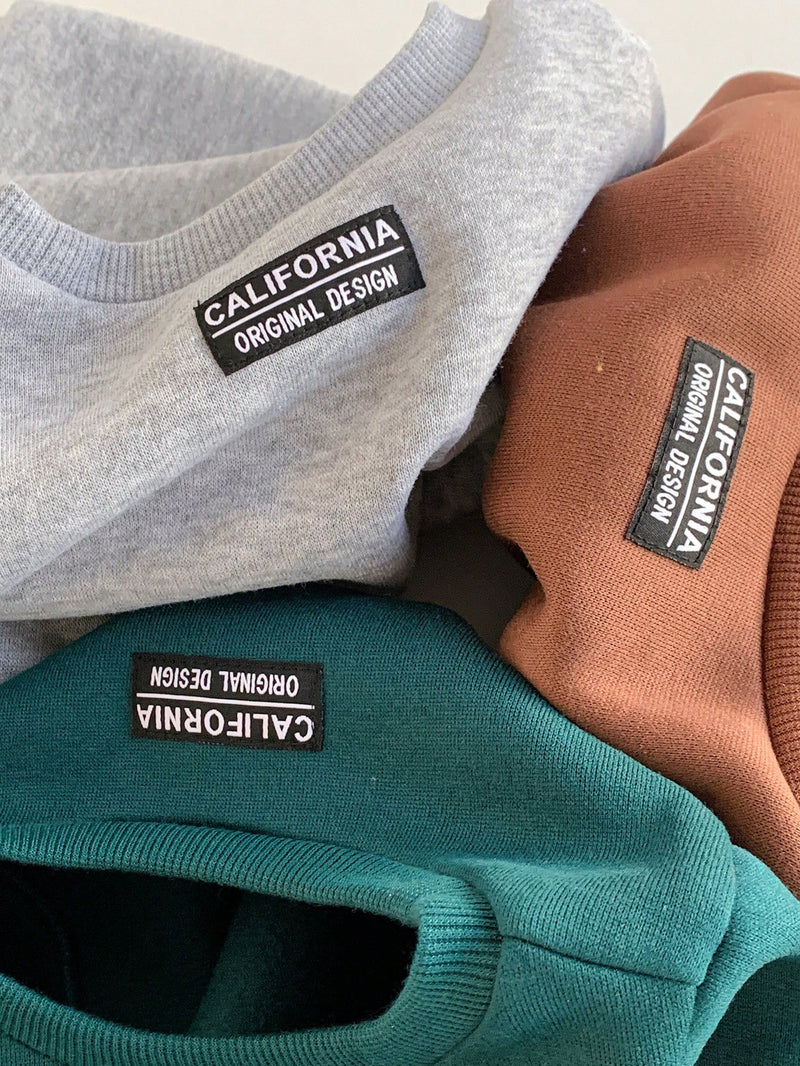 6 Peças Pacote de Conjunto de Roupas Combinadas de Menino/Menina Bebê, Verde Caqui e Cinza Sólido, Moletom de Manga Longa com Capuz Versátil e Calça Longa de Cintura Elástica, Adequado para Outono/Inverno, Outdoor e Esportes