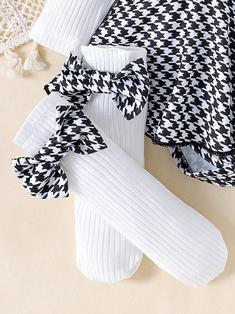 1 Peça Macacão Longo de Manga Longa com Estampa Patchwork Fofa para Bebês e Crianças Pequenas, Fino para Primavera e Outono