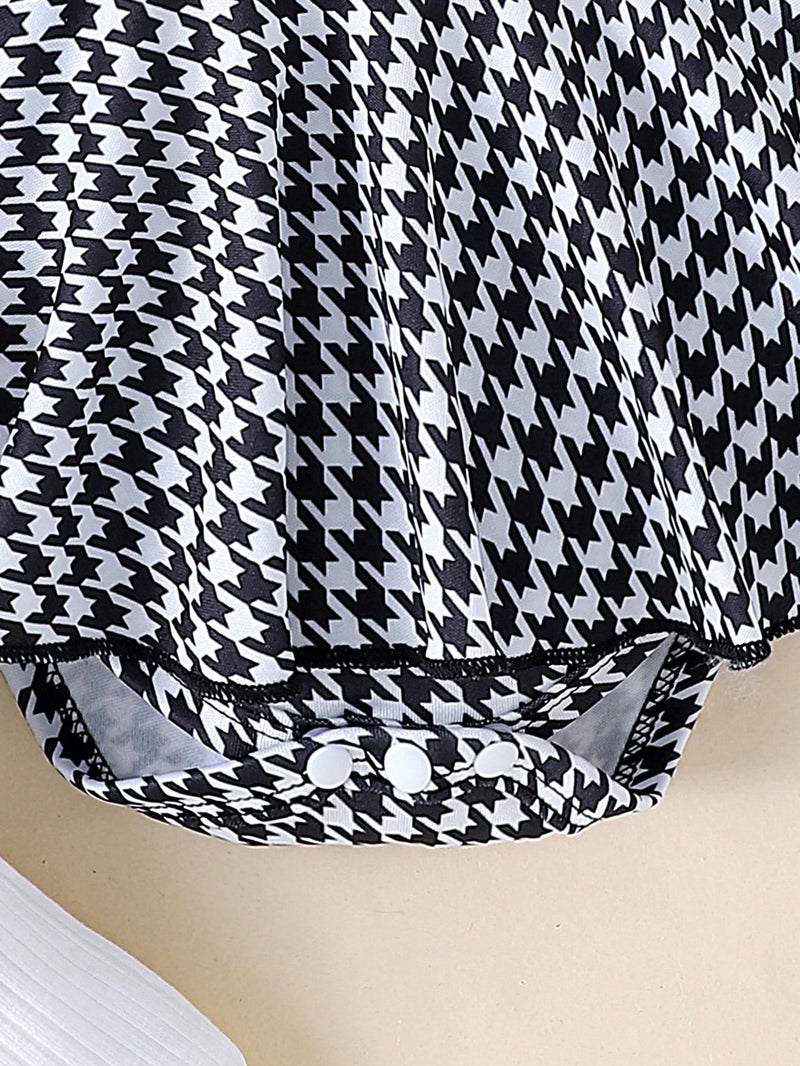 1 Peça Macacão Longo de Manga Longa com Estampa Patchwork Fofa para Bebês e Crianças Pequenas, Fino para Primavera e Outono