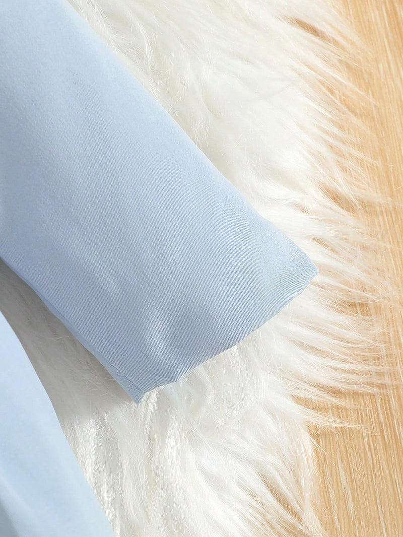 Souflis Souflis Jaqueta Forrada de Fleece para Bebês Meninas com Gola Falsa de Pele e Laço 3D, Casaco Trench para Outono Inverno, Cáqui Marrom