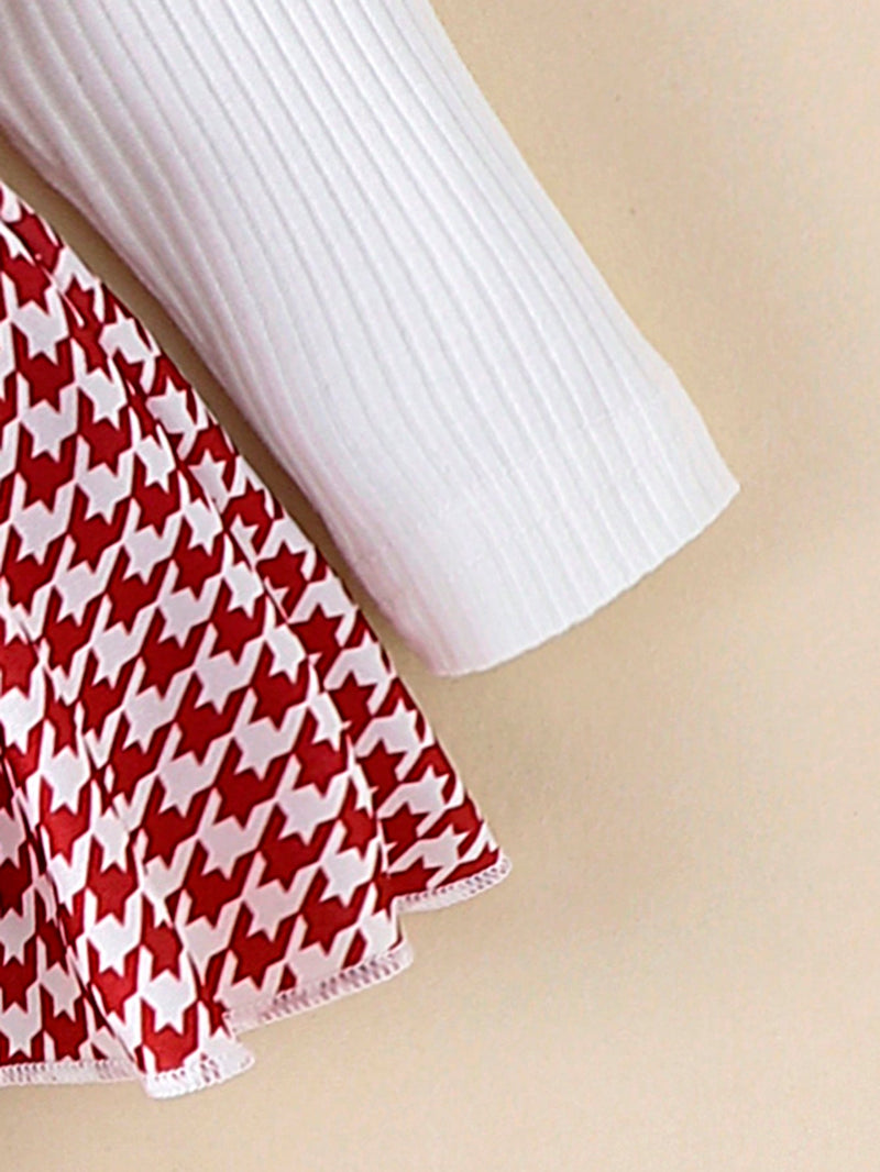 1 Peça Macacão Longo de Manga Longa com Estampa Patchwork Fofa para Bebês e Crianças Pequenas, Fino para Primavera e Outono