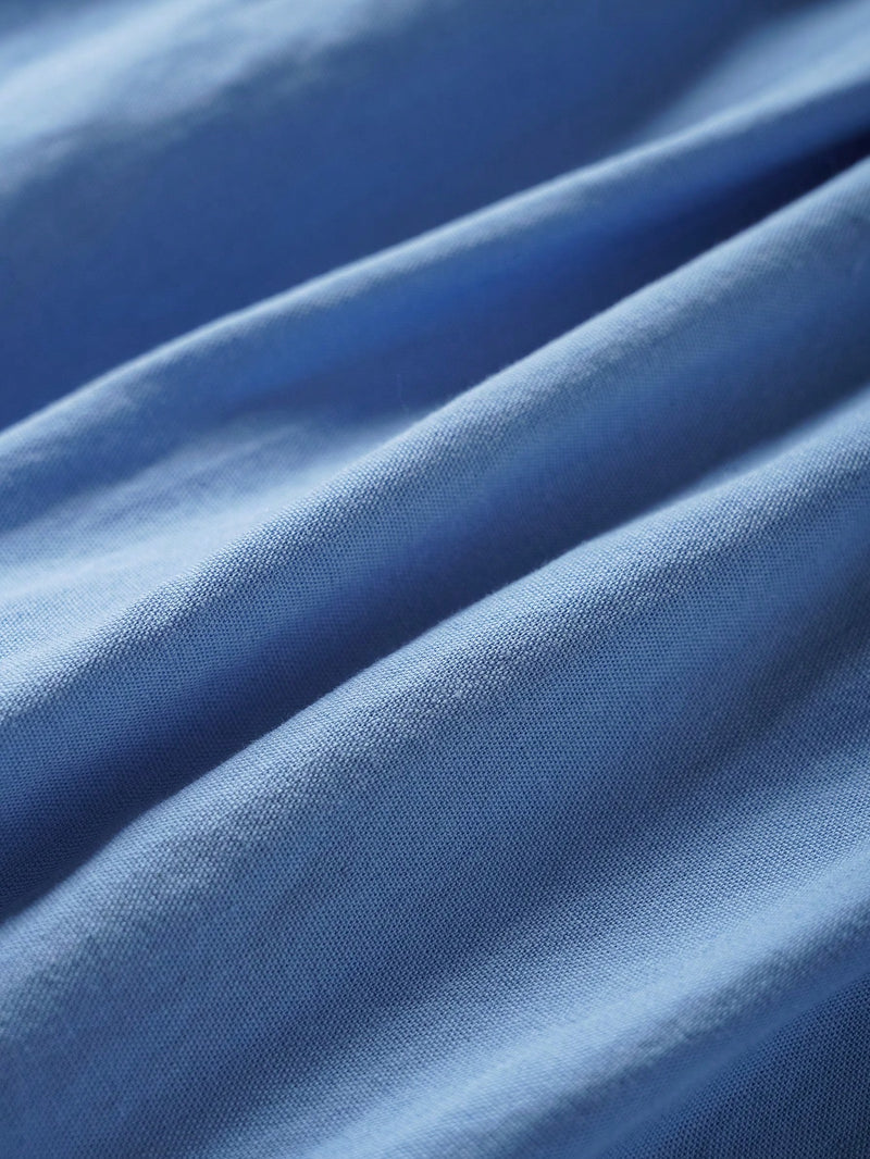 Souflis Souflis Body De Mangas Curtas Com Babados De Borda De Renda Azul Para Bebês Meninas Com Headband, Adequado Para Uso Diário E Casual, Primavera/verão