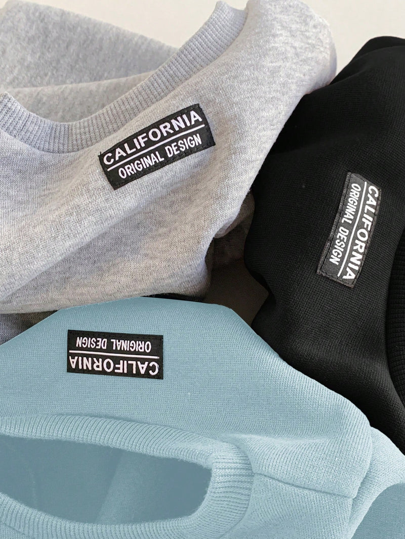 6 Peças Pacote de Conjunto de Roupas Combinadas de Menino/Menina Bebê, Verde Caqui e Cinza Sólido, Moletom de Manga Longa com Capuz Versátil e Calça Longa de Cintura Elástica, Adequado para Outono/Inverno, Outdoor e Esportes