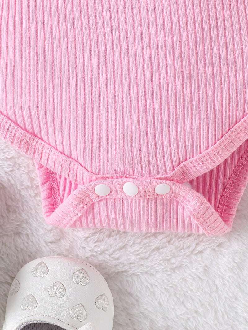 Conjunto de 2 peças de Bodysuit e shorts adoráveis para bebê menina, para o verão
