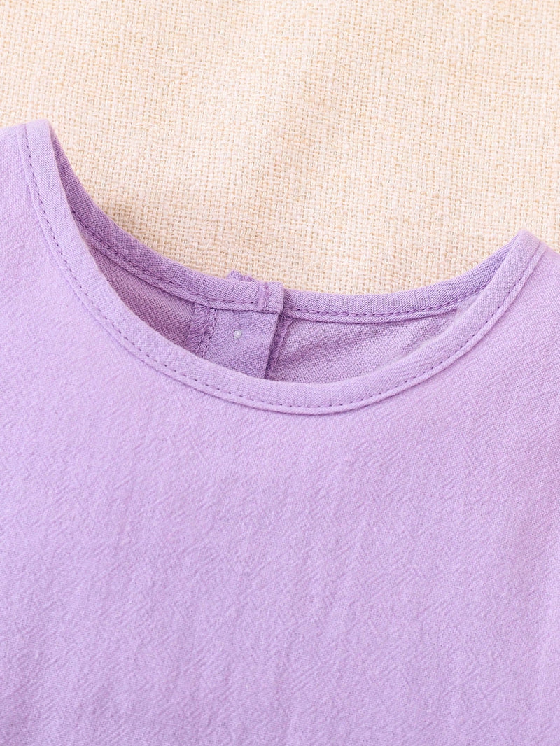 Souflis Souflis Conjunto de 2 peças para bebê menina em Rosa, Elegante, Bonito, Roupa Casual para o Dia a Dia de Primavera e Verão