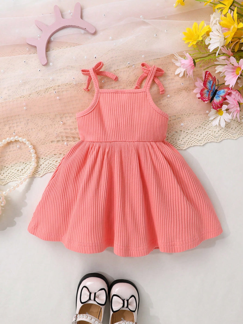 Conjunto com 2 Peças para Bebê Menina, Vestido de Princesa Decorado com Borboleta, Macio e Confortável