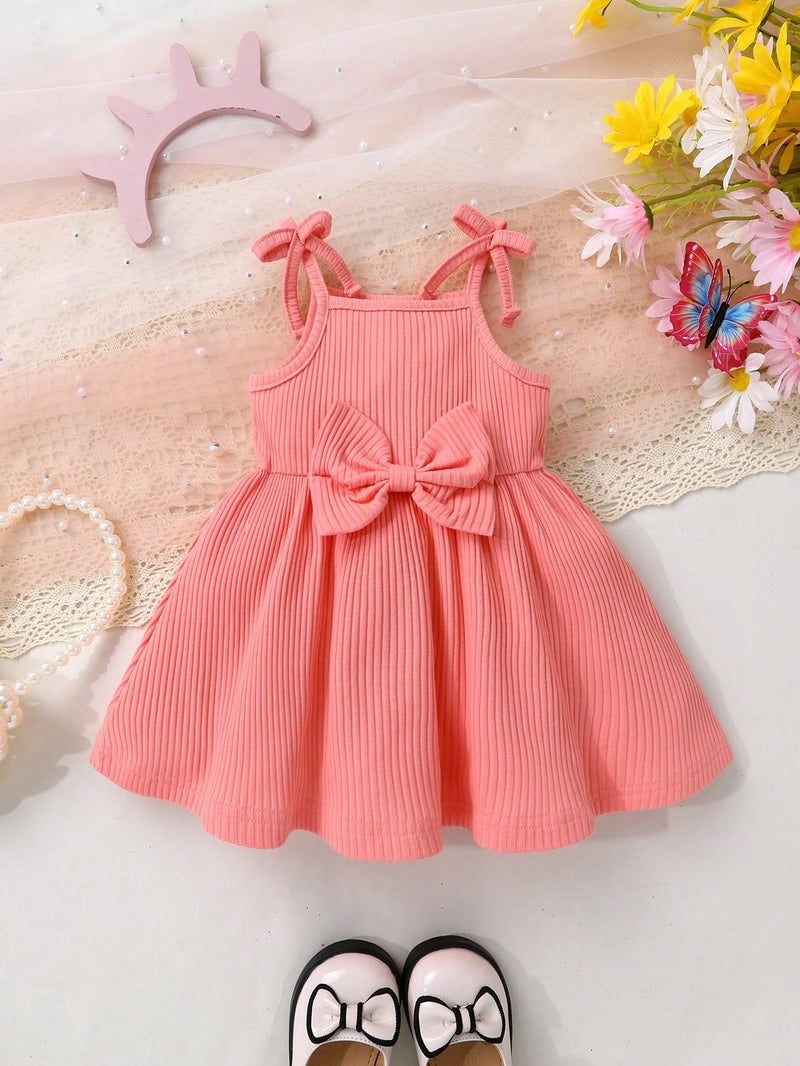 Conjunto com 2 Peças para Bebê Menina, Vestido de Princesa Decorado com Borboleta, Macio e Confortável
