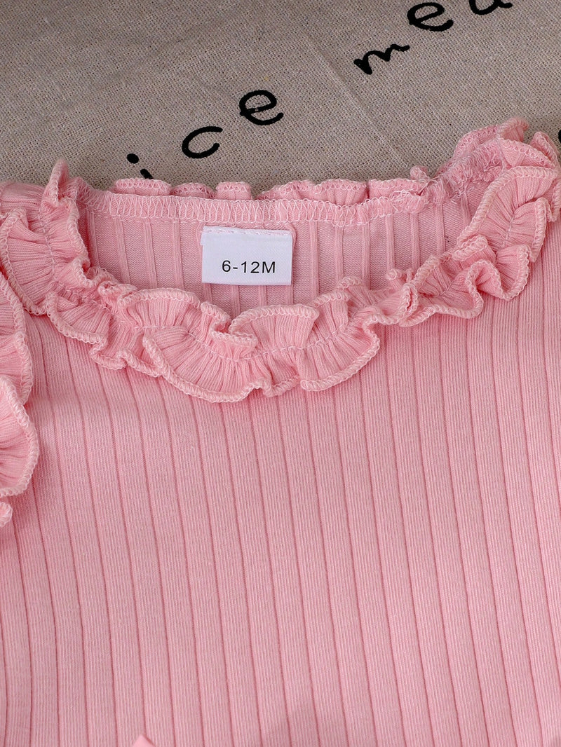 2 peças Conjunto de Regata Fofa + Saia Denim para Meninas Pequenas, Conjunto Leve para Verão