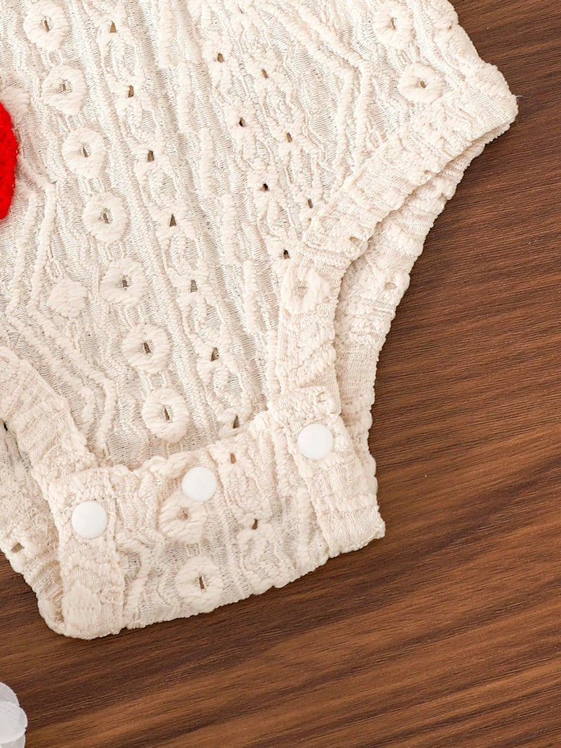 2 Peças Conjunto de Macacão e Shorts Confortáveis e Fofos com Alça Vazada para Bebê e Bebê Menina, Leve para Verão