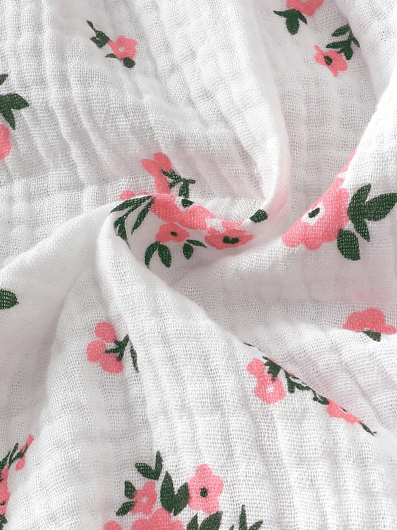 2 peças/Conjunto Vestido Infantil Feminino de Verão com Laço Pregueado Coração e Chapéu Fofo, Conjunto de Vestido Casual de Verão Confortável e Versátil