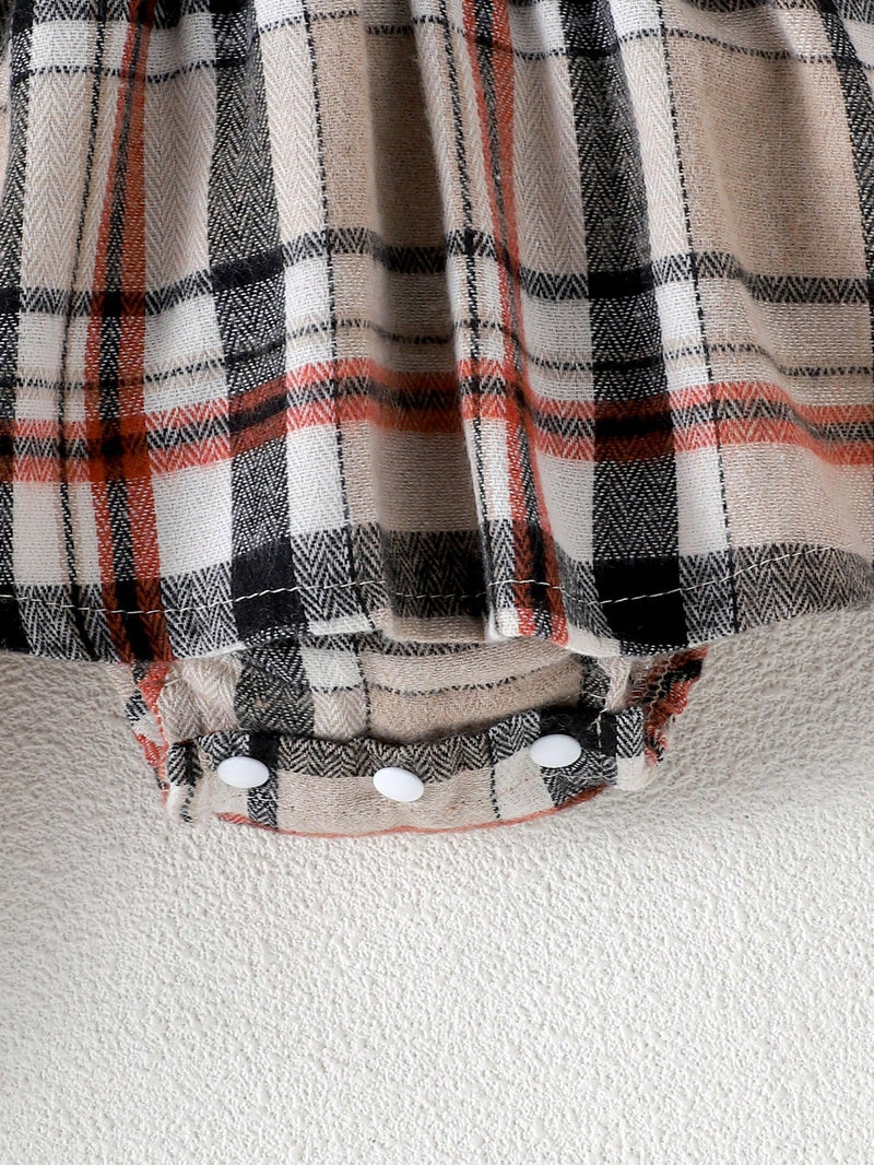 1 Peça Macacão Longo de Manga Longa com Estampa Patchwork Fofa para Bebês e Crianças Pequenas, Fino para Primavera e Outono