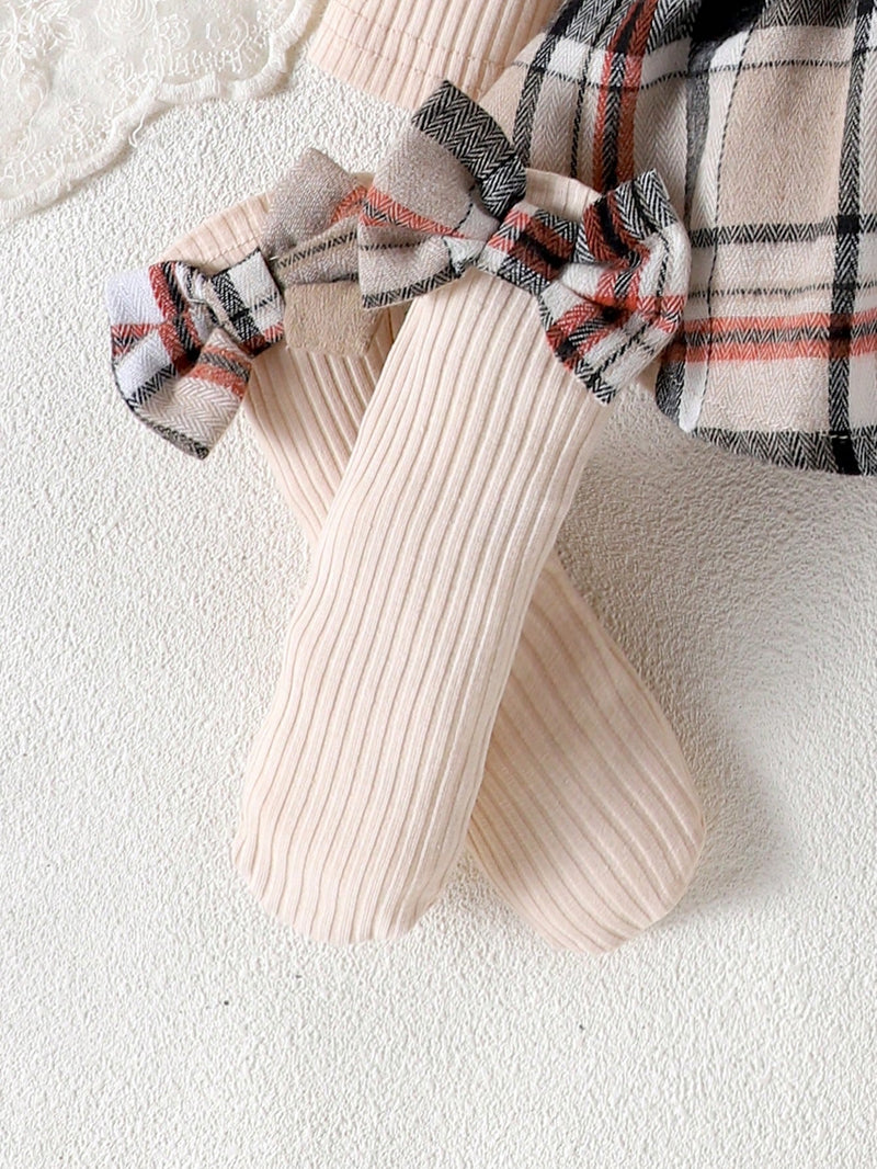 1 Peça Macacão Longo de Manga Longa com Estampa Patchwork Fofa para Bebês e Crianças Pequenas, Fino para Primavera e Outono
