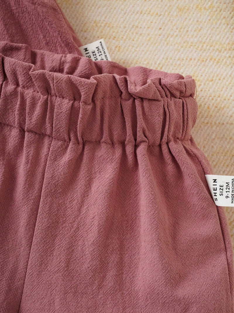 Souflis Souflis Conjunto de 2 peças para bebê menina em Rosa, Elegante, Bonito, Roupa Casual para o Dia a Dia de Primavera e Verão
