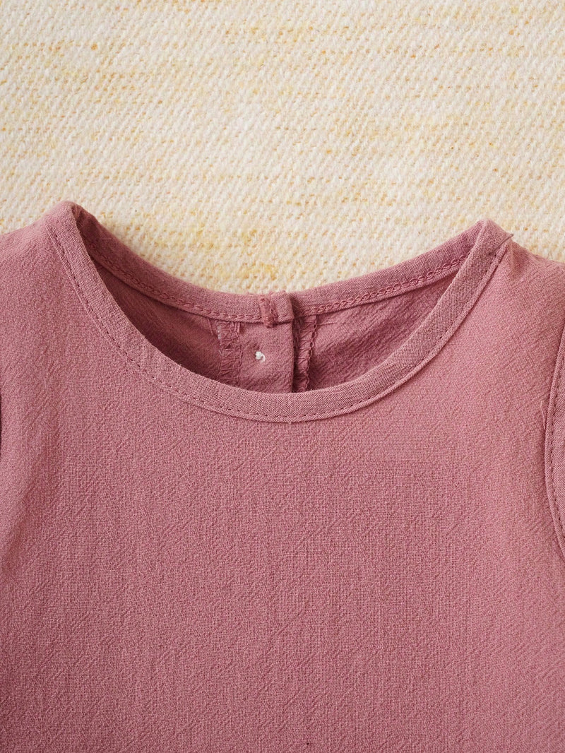 Souflis Souflis Conjunto de 2 peças para bebê menina em Rosa, Elegante, Bonito, Roupa Casual para o Dia a Dia de Primavera e Verão