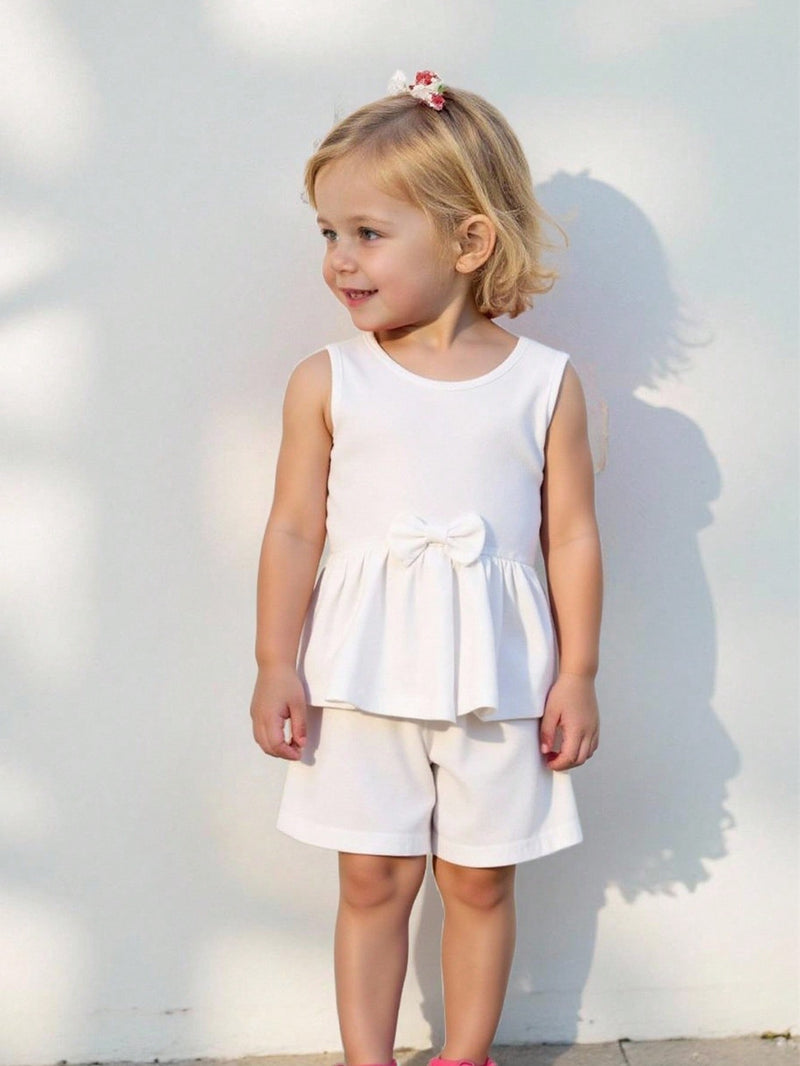 Souflis Souflis Conjunto de 2 peças para bebê menina em Rosa, Elegante, Bonito, Roupa Casual para o Dia a Dia de Primavera e Verão