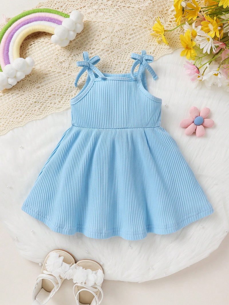Conjunto com 2 Peças para Bebê Menina, Vestido de Princesa Decorado com Borboleta, Macio e Confortável
