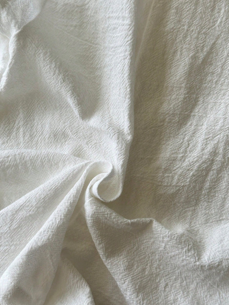 Camisa de Manga Curta Casual de Cor Sólida para Bebê/Criança Pequena, Macacão com Capa e Shorts Listrados, Adequado para Uso na Primavera/Verão, Casa e Passeio